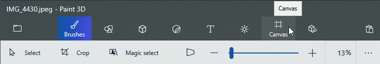 Click "Canvas"