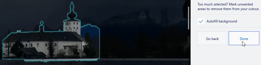Click "Done" in the siedebar when you are happy with your selection