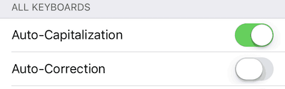 Turn off "Auto-Correction"