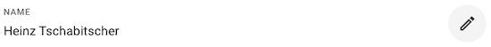 Click the editing pencil next to your name (under NAME) to change your name on Google