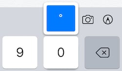 Enter the degree symbol on the iPad keyboard