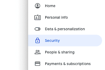 Open the "Security" category