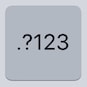 Full iPad keyboard .?123 button