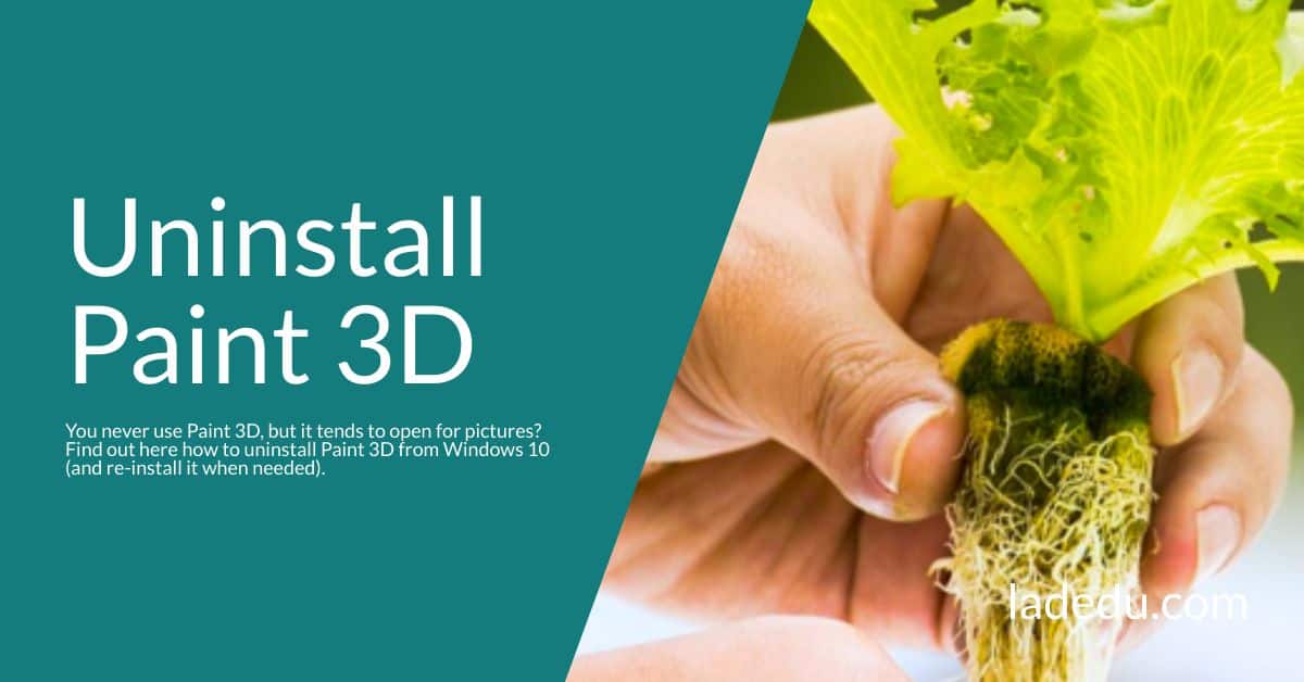 how to uninstall paint 3d
