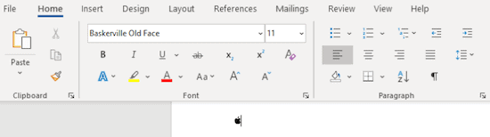 Press "Alt-X" to replace F000 with the Apple logo