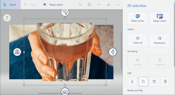 With the subject selected using Magic select, click Copy