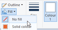 Choose "No fill"