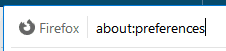 Open the Firefox options