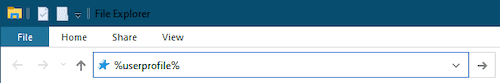 Go to your Windows user profile folder