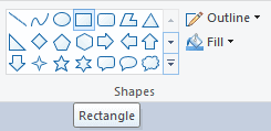 Pick "Rectangle" under "Shapes"