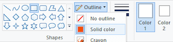 Select "Solid color" for your "Outline"