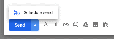 Click "Schedule send"