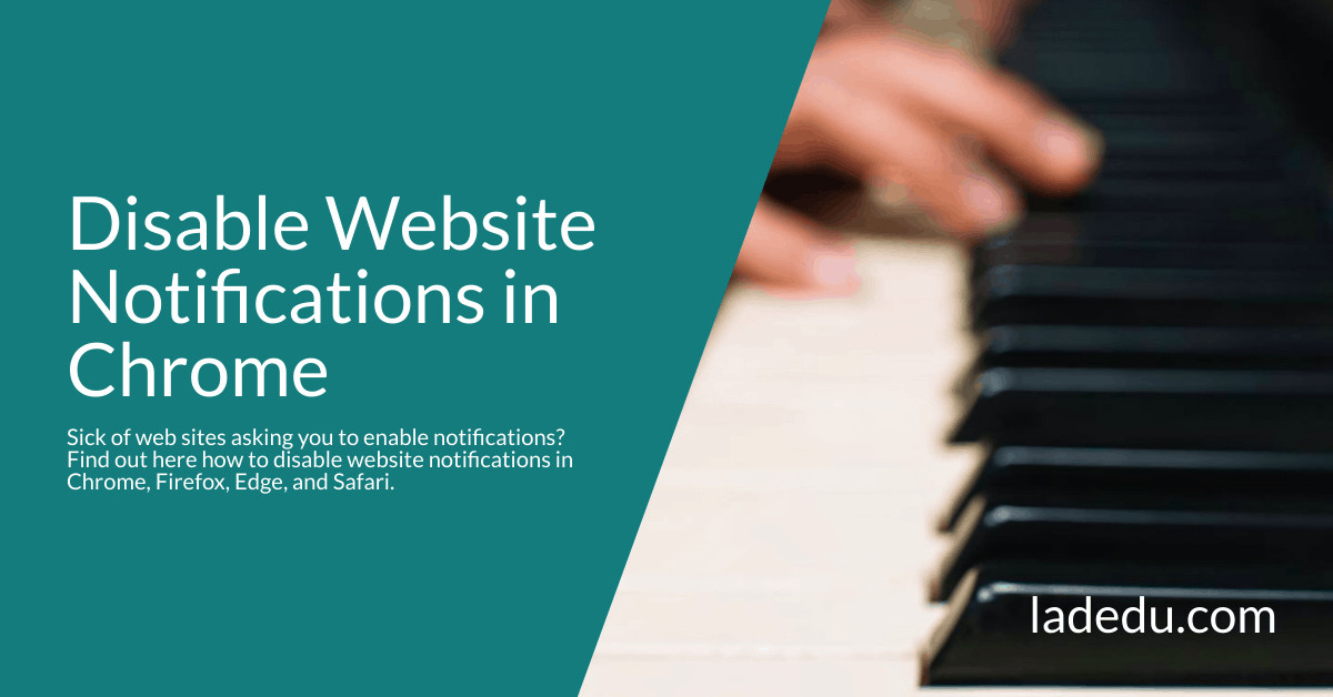 Disable Website Notifications in Chrome