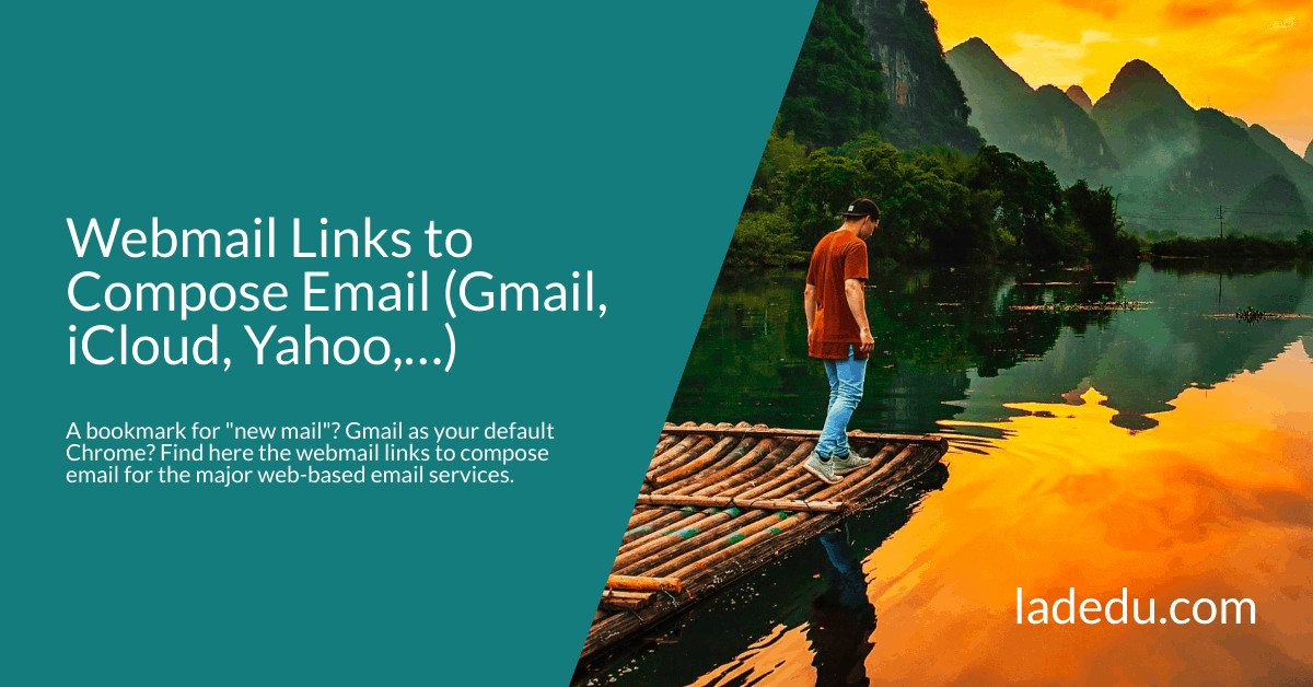 Webmail Links to Compose Email (Gmail, iCloud, Yahoo,…)