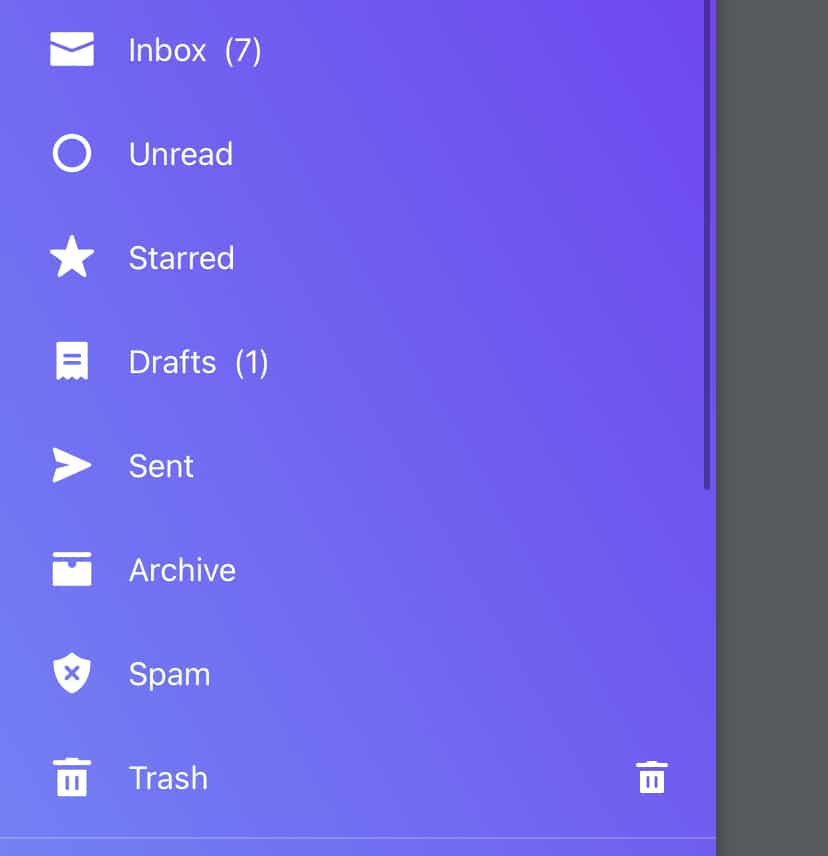 Empty the Yahoo Mail "Trash" folder on a mobile device