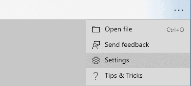 Select "Settings" from the three dots "See more" menu in Snip and Sketch