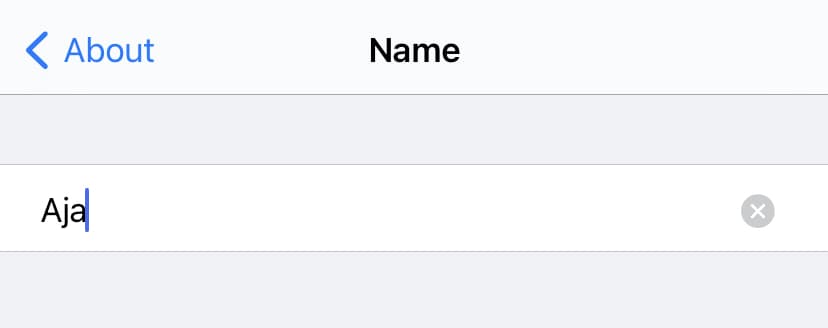 Change the name of your iPhone in Settings