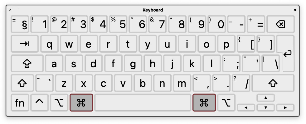 This is where the Command key is on a US Mac keyboard