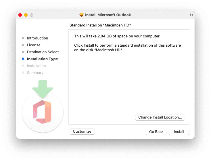 Installing an Outlook for Mac Update manually