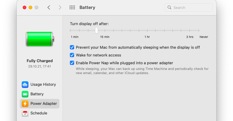 Permanently keep a Mac from sleeping in System Preferences