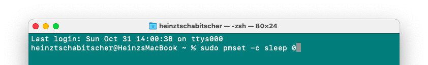 Permanently keep a Mac from sleeping using Terminal
