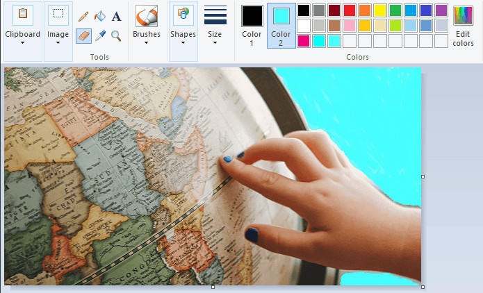 Paint over the background with the Paint eraser