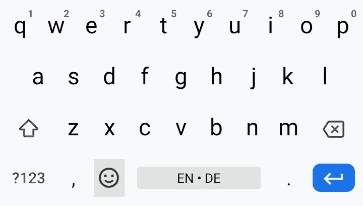 Tap the emoji button on the Android keyboard