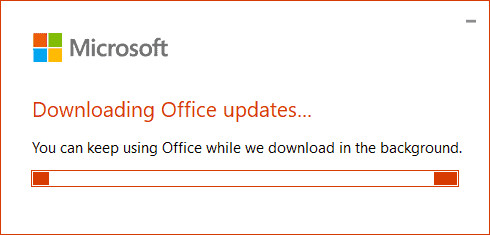 Wait for the Office update to download