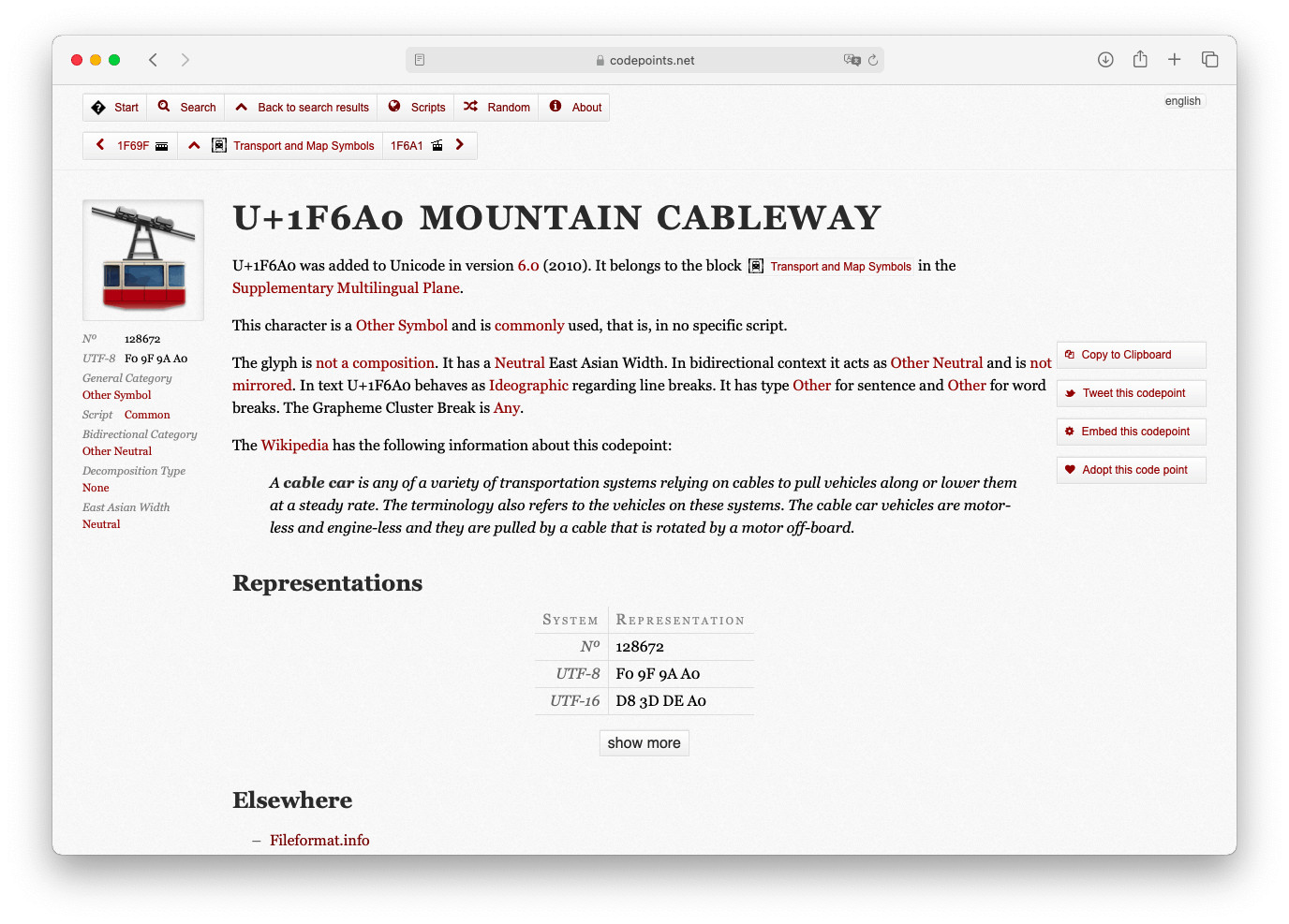 Codepoints.net - Most Comprehensive Unicode Characters Search