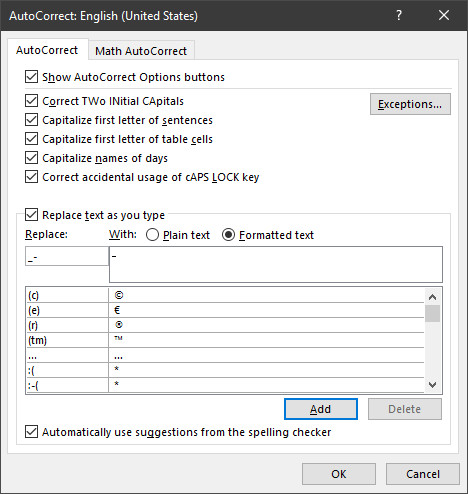 Set up AutoCorrect for the non-breaking hyphen in Word
