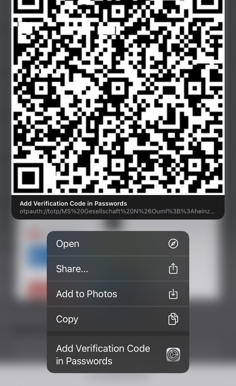 Add two-factor authentication for a website in Safari for iPhone