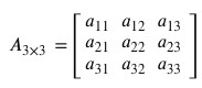 A matrix using square brackets using LaTeX