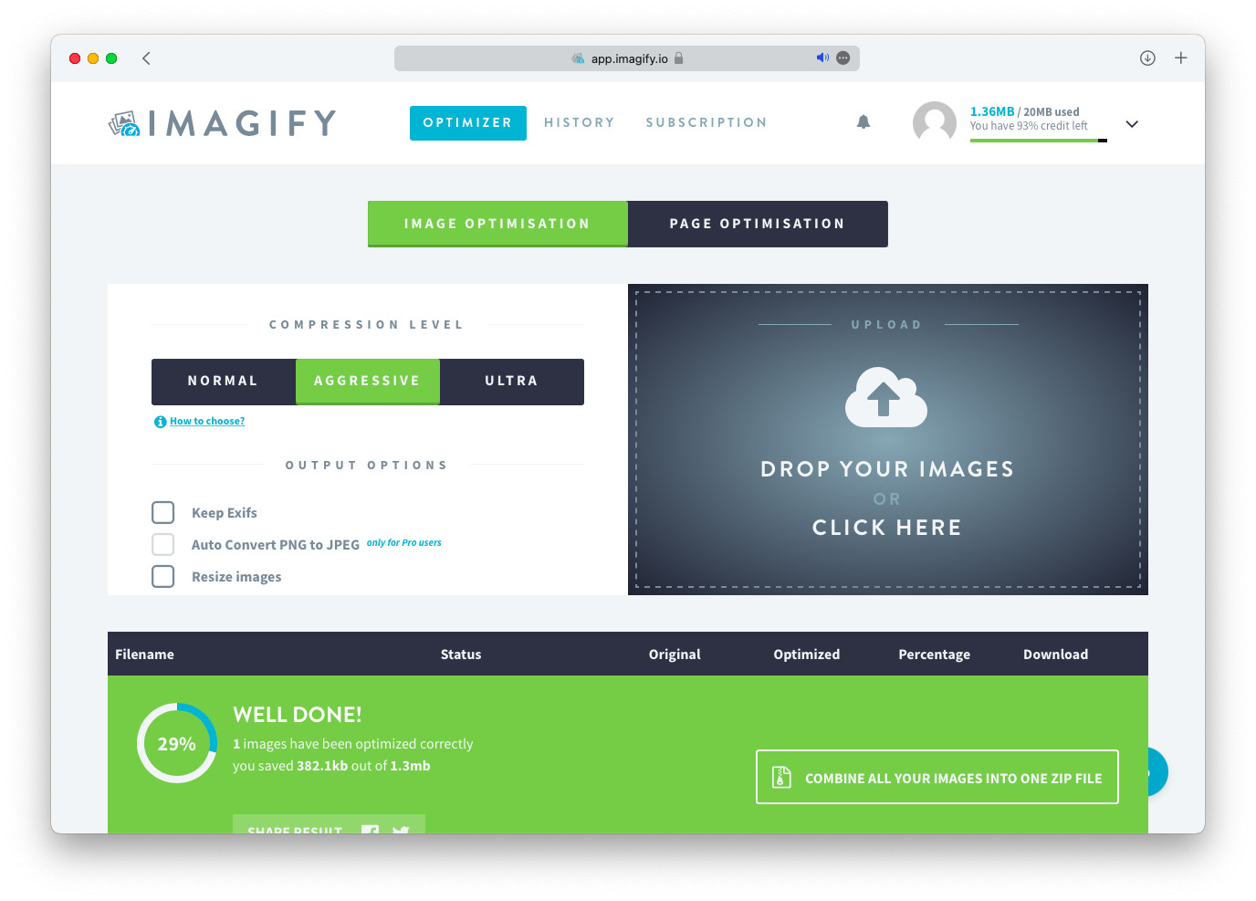 Imagify - Great Image Compression with Size Limits