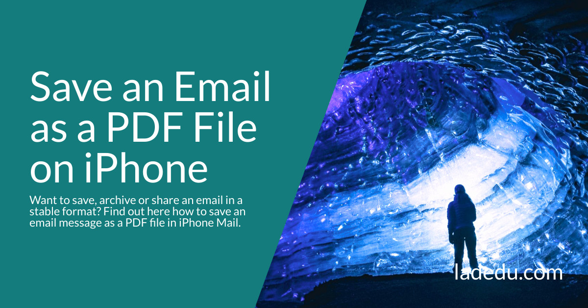 Save an Email as a PDF File on iPhone