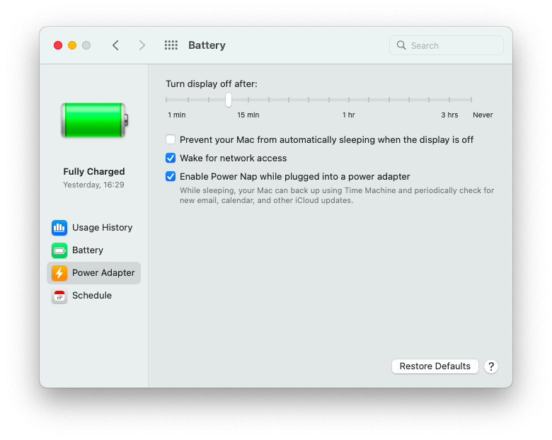 Change the screen timeout on a Mac
