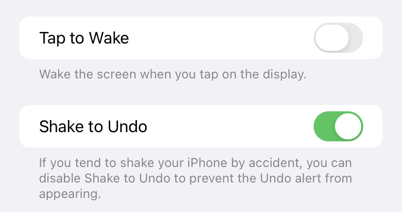 Turn off “Tap to Wake”