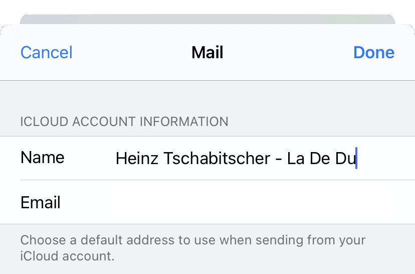 You can change your email From name on an iPhone in Settings
