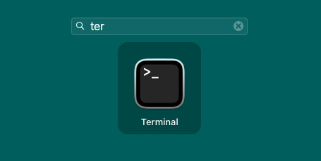 Open Terminal from Mac Launchpad