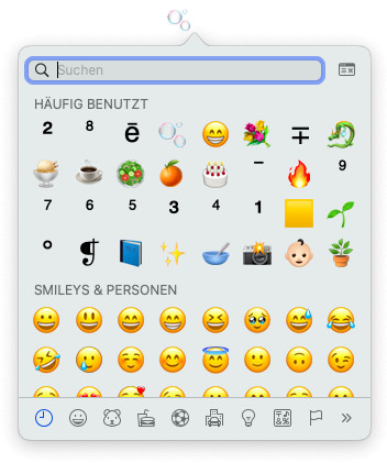 Emoji am Mac einfügen