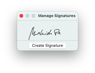 Creating a signature in Preview