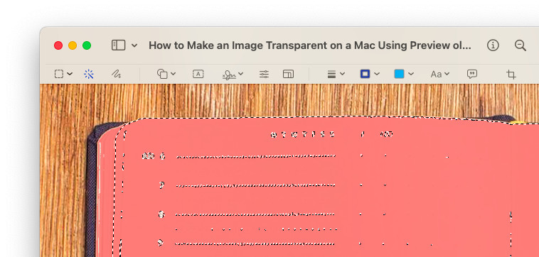 Use “Instant Alpha” to make an image translucent in Mac Preview