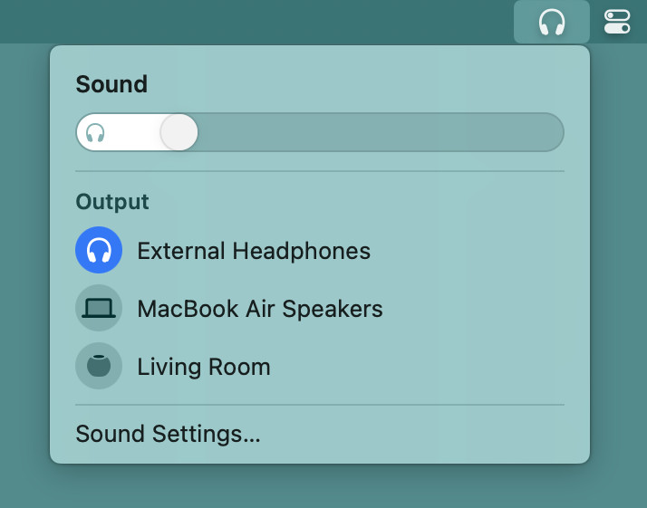 Change the volume on a Mac using the menu bar
