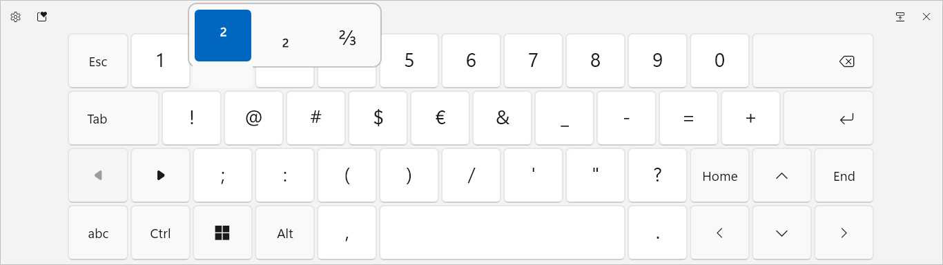 Adding the squared symbol is particulary easy with the Windows touch keyboard