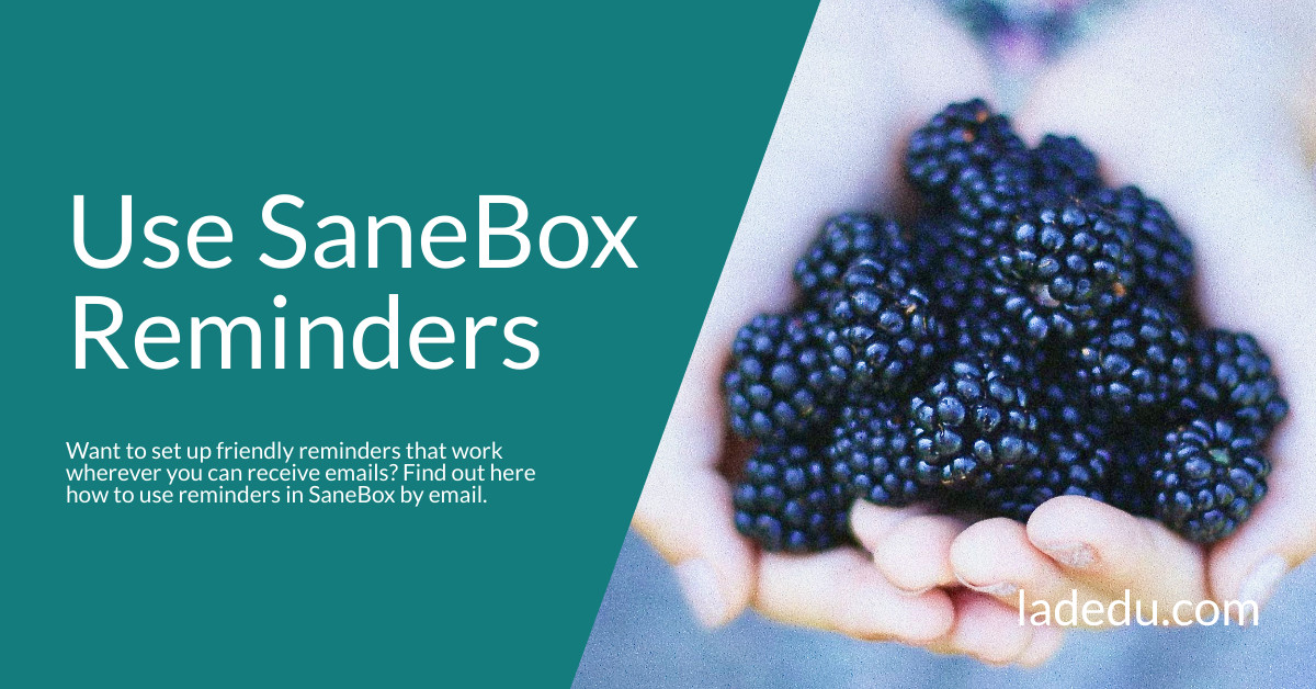 How to Use SaneBox Reminders