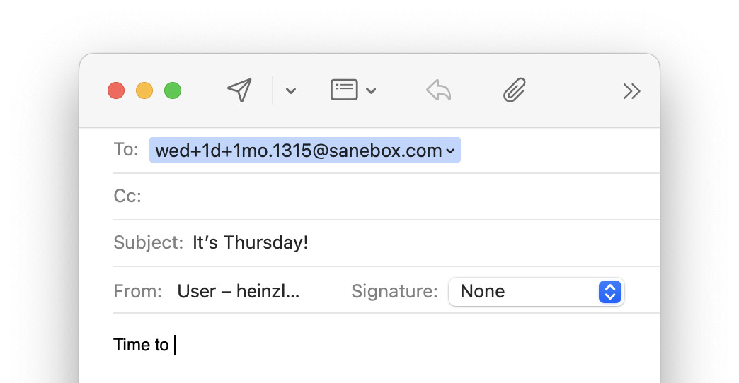 You can create reminders with SaneBox by just sending emails