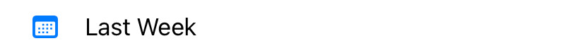 iPhone Mail search suggestion Last Week
