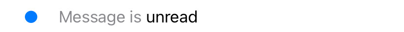 iPhone Mail search suggestion Message is unread