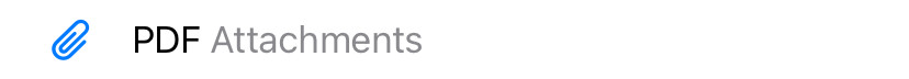 iPhone Mail search suggestion: “PDF Attachments”