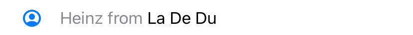 iPhone Mail search suggestion for contact