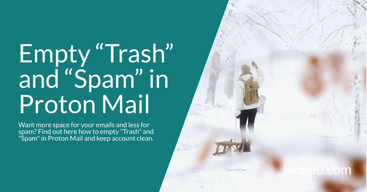 Empty “Trash” and “Spam” in Proton Mail